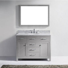 Load image into Gallery viewer, Caroline 48&quot; Single Sink Italian Carrara White Marble Top Vanity with Mirror - Vanity Grace Store - Virtuusa