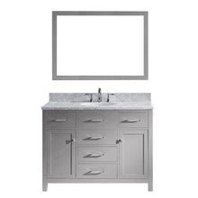 Load image into Gallery viewer, Caroline 48&quot; Single Sink Italian Carrara White Marble Top Vanity with Faucet and Mirror - Vanity Grace Store - Virtuusa