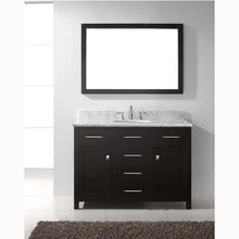 Load image into Gallery viewer, Caroline 48&quot; Single Sink Italian Carrara White Marble Top Vanity with Faucet and Mirror - Vanity Grace Store - Virtuusa
