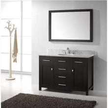 Load image into Gallery viewer, Caroline 48&quot; Single Sink Italian Carrara White Marble Top Vanity with Mirror - Vanity Grace Store - Virtuusa