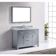 Load image into Gallery viewer, Caroline 48&quot; Single Sink Italian Carrara White Marble Top Vanity with Mirror - Vanity Grace Store - Virtuusa