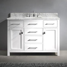 Load image into Gallery viewer, Caroline 48&quot; Single Sink Italian Carrara White Marble Top Vanity - Vanity Grace Store - Virtuusa