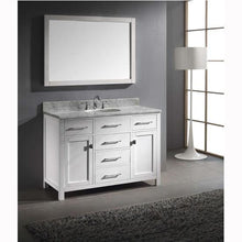 Load image into Gallery viewer, Caroline 48&quot; Single Sink Italian Carrara White Marble Top Vanity with Mirror - Vanity Grace Store - Virtuusa