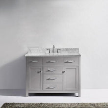 Load image into Gallery viewer, Caroline 48&quot; Single Sink Italian Carrara White Marble Top Vanity - Vanity Grace Store - Virtuusa