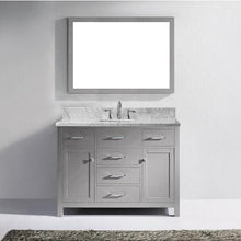 Load image into Gallery viewer, Caroline 48&quot; Single Sink Italian Carrara White Marble Top Vanity with Mirror - Vanity Grace Store - Virtuusa