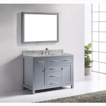 Load image into Gallery viewer, Caroline 48&quot; Single Sink Italian Carrara White Marble Top Vanity with Faucet and Mirror - Vanity Grace Store - Virtuusa