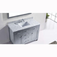 Load image into Gallery viewer, Caroline 48&quot; Single Sink Italian Carrara White Marble Top Vanity with Faucet and Mirror - Vanity Grace Store - Virtuusa