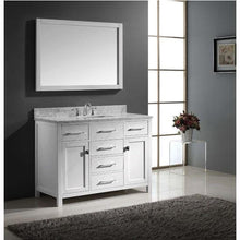 Load image into Gallery viewer, Caroline 48&quot; Single Sink Italian Carrara White Marble Top Vanity with Mirror - Vanity Grace Store - Virtuusa