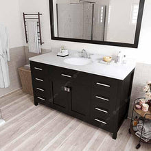 Load image into Gallery viewer, Caroline 60&quot; Single Sink Dazzle White Quartz Top Vanity - Vanity Grace Store