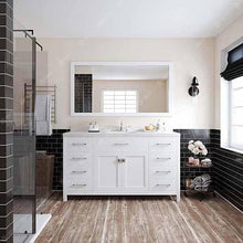 Load image into Gallery viewer, Caroline 60&quot; Single Sink Dazzle White Quartz Top Vanity with Mirror - Vanity Grace Store - Virtuusa