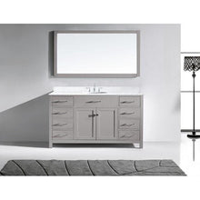 Load image into Gallery viewer, Caroline 60&quot; Single Sink Italian Carrara White Marble Top Vanity with Mirror - Vanity Grace Store - Virtuusa