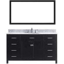 Load image into Gallery viewer, Caroline 60&quot; Single Sink Italian Carrara White Marble Top Vanity with Mirror - Vanity Grace Store - Virtuusa