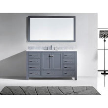 Load image into Gallery viewer, Caroline 60&quot; Single Sink Italian Carrara White Marble Top Vanity with Mirror - Vanity Grace Store - Virtuusa