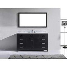 Load image into Gallery viewer, Caroline 60&quot; Single Sink Italian Carrara White Marble Top Vanity with Mirror - Vanity Grace Store - Virtuusa