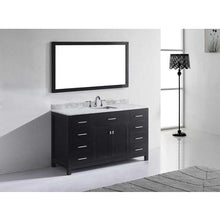 Load image into Gallery viewer, Caroline 60&quot; Single Sink Italian Carrara White Marble Top Vanity with Mirror - Vanity Grace Store - Virtuusa