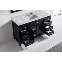 Load image into Gallery viewer, Caroline 60&quot; Single Sink Italian Carrara White Marble Top Vanity with Mirror - Vanity Grace Store - Virtuusa