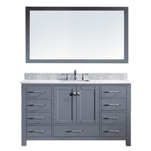 Load image into Gallery viewer, Caroline 60&quot; Single Sink Italian Carrara White Marble Top Vanity with Mirror - Vanity Grace Store - Virtuusa