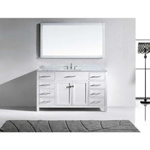 Load image into Gallery viewer, Caroline 60&quot; Single Sink Italian Carrara White Marble Top Vanity with Mirror - Vanity Grace Store - Virtuusa