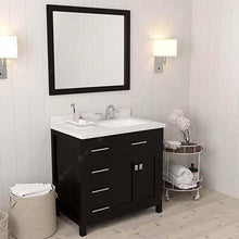 Load image into Gallery viewer, Caroline Parkway 36&quot; Single Sink Dazzle White Quartz Top Vanity with Mirror - Vanity Grace Store - Virtuusa