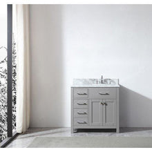 Load image into Gallery viewer, Caroline Parkway 36&quot; Single Sink Italian Carrara White Marble Top Vanity - Vanity Grace Store - Virtuusa