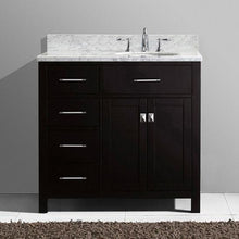 Load image into Gallery viewer, Caroline Parkway 36&quot; Single Sink Italian Carrara White Marble Top Vanity - Vanity Grace Store - Virtuusa