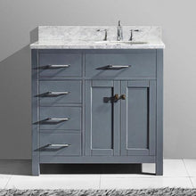 Load image into Gallery viewer, Caroline Parkway 36&quot; Single Sink Italian Carrara White Marble Top Vanity - Vanity Grace Store - Virtuusa