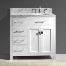 Load image into Gallery viewer, Caroline Parkway 36&quot; Single Sink Italian Carrara White Marble Top Vanity - Vanity Grace Store - Virtuusa