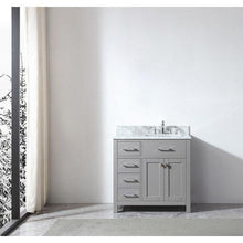 Load image into Gallery viewer, Caroline Parkway 36&quot; Single Sink Italian Carrara White Marble Top Vanity - Vanity Grace Store - Virtuusa