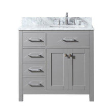 Load image into Gallery viewer, Caroline Parkway 36&quot; Single Sink Italian Carrara White Marble Top Vanity - Vanity Grace Store - Virtuusa