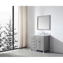 Load image into Gallery viewer, Caroline Parkway 36&quot; Single Sink Italian Carrara White Marble Top Vanity with Mirror - Vanity Grace Store - Virtuusa