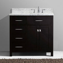 Load image into Gallery viewer, Caroline Parkway 36&quot; Single Sink Italian Carrara White Marble Top Vanity - Vanity Grace Store - Virtuusa