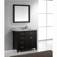 Load image into Gallery viewer, Caroline Parkway 36&quot; Single Sink Italian Carrara White Marble Top Vanity with Mirror - Vanity Grace Store - Virtuusa