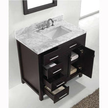 Load image into Gallery viewer, Caroline Parkway 36&quot; Single Sink Italian Carrara White Marble Top Vanity with Mirror - Vanity Grace Store - Virtuusa
