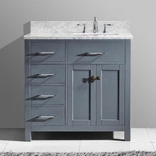 Load image into Gallery viewer, Caroline Parkway 36&quot; Single Sink Italian Carrara White Marble Top Vanity - Vanity Grace Store - Virtuusa