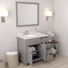 Load image into Gallery viewer, Caroline Parkway 36&quot; Single Sink Dazzle White Quartz Top Vanity with Mirror - Vanity Grace Store - Virtuusa