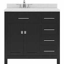 Load image into Gallery viewer, Caroline Parkway 36&quot; Single Sink Dazzle White Quartz Top Vanity - Vanity Grace Store - Virtuusa