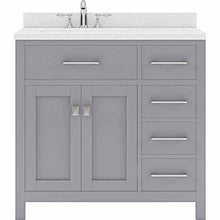 Load image into Gallery viewer, Caroline Parkway 36&quot; Single Sink Dazzle White Quartz Top Vanity - Vanity Grace Store - Virtuusa