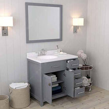 Load image into Gallery viewer, Caroline Parkway 36&quot; Single Sink Dazzle White Quartz Top Vanity with Faucet and Mirror - Vanity Grace Store - Virtuusa