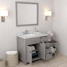 Load image into Gallery viewer, Caroline Parkway 36&quot; Single Sink Dazzle White Quartz Top Vanity with Mirror - Vanity Grace Store - Virtuusa