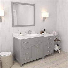 Load image into Gallery viewer, Caroline Parkway 57&quot; Single Sink Dazzle White Quartz Top Vanity - Vanity Grace Store - Virtuusa