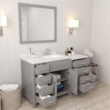 Load image into Gallery viewer, Caroline Parkway 57&quot; Single Sink Dazzle White Quartz Top Vanity - Vanity Grace Store - Virtuusa