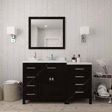 Load image into Gallery viewer, Caroline Parkway 57&quot; Single Sink Dazzle White Quartz Top Vanity with Mirror - Vanity Grace Store - Virtuusa
