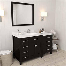 Load image into Gallery viewer, Caroline Parkway 57&quot; Single Sink Dazzle White Quartz Top Vanity with Mirror - Vanity Grace Store - Virtuusa
