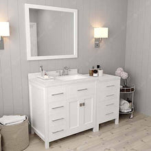 Load image into Gallery viewer, Caroline Parkway 57&quot; Single Sink Dazzle White Quartz Top Vanity with Mirror - Vanity Grace Store - Virtuusa