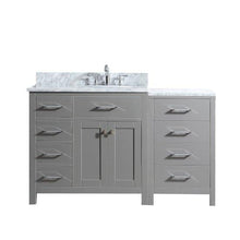 Load image into Gallery viewer, Caroline Parkway 57&quot; Single Sink Italian Carrara White Marble Top Vanity with Faucet - Vanity Grace Store - Virtuusa