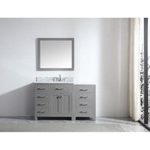 Load image into Gallery viewer, Caroline Parkway 57&quot; Single Sink Italian Carrara White Marble Top Vanity with Faucet and Mirror - Vanity Grace Store - Virtuusa