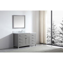 Load image into Gallery viewer, Caroline Parkway 57&quot; Single Sink Italian Carrara White Marble Top Vanity with Faucet and Mirror - Vanity Grace Store - Virtuusa