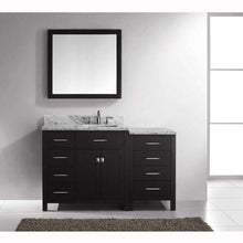 Load image into Gallery viewer, Caroline Parkway 57&quot; Single Sink Italian Carrara White Marble Top Vanity with Faucet and Mirror - Vanity Grace Store - Virtuusa