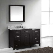 Load image into Gallery viewer, Caroline Parkway 57&quot; Single Sink Italian Carrara White Marble Top Vanity with Faucet and Mirror - Vanity Grace Store - Virtuusa