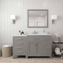 Load image into Gallery viewer, Caroline Parkway 57&quot; Single Sink Dazzle White Quartz Top Vanity - Vanity Grace Store - Virtuusa